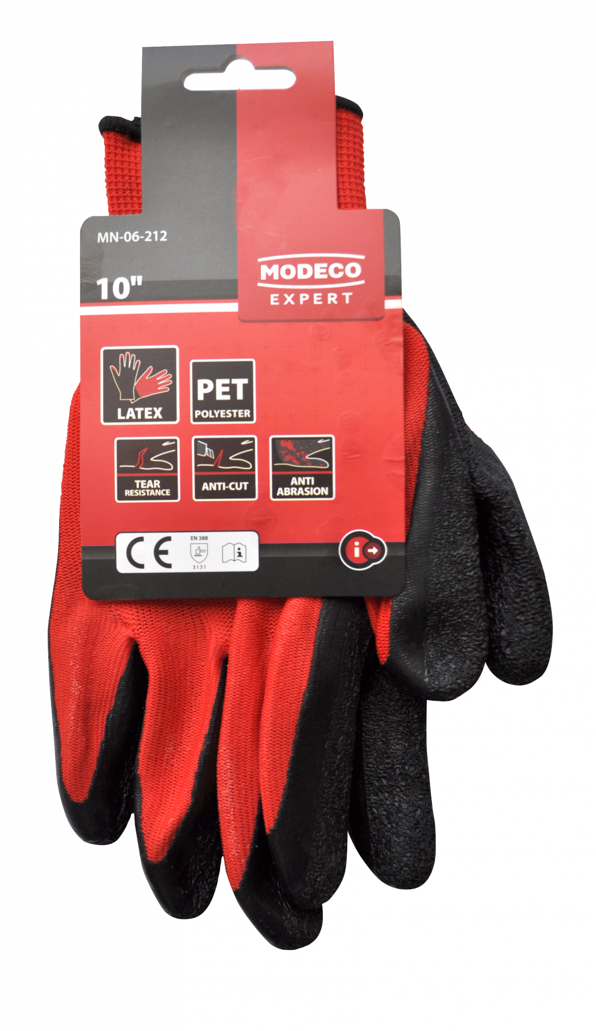MN-06-212 Polyester latex palm-coated gloves